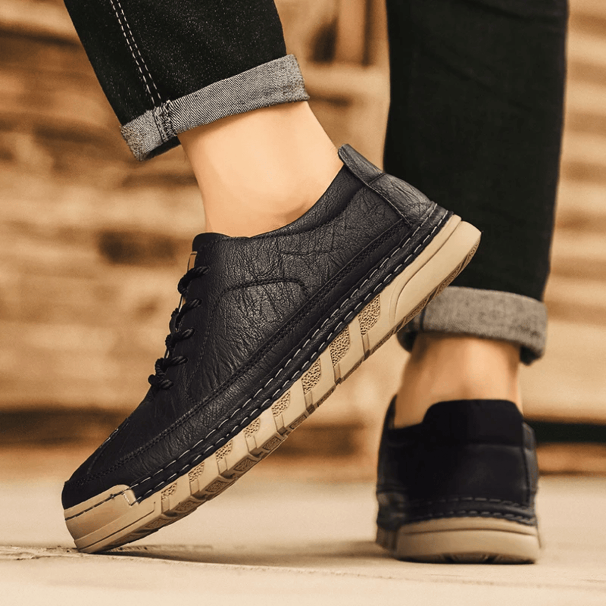 Leren sneakers Easton