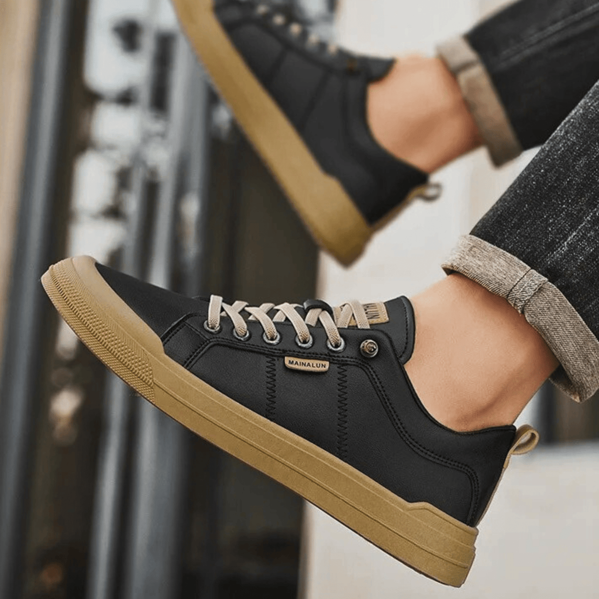 Leren sneakers Harrington