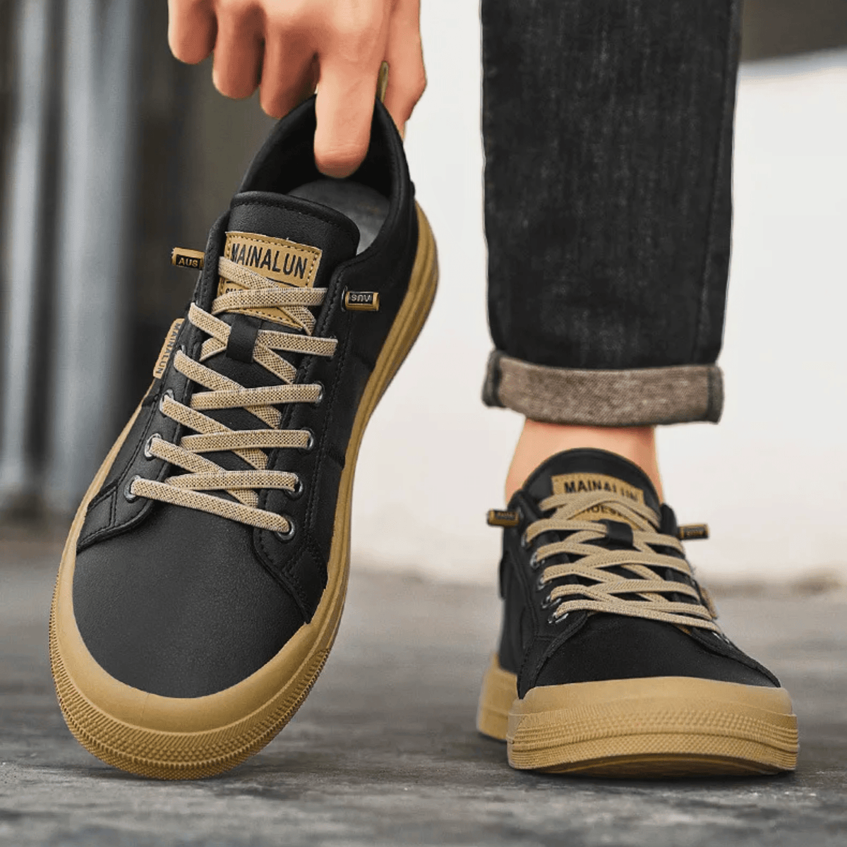 Leren sneakers Harrington