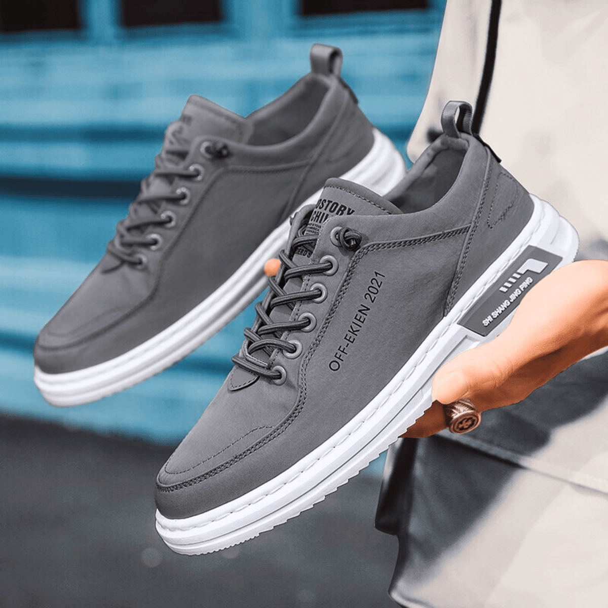 Leren sneakers Bancroft