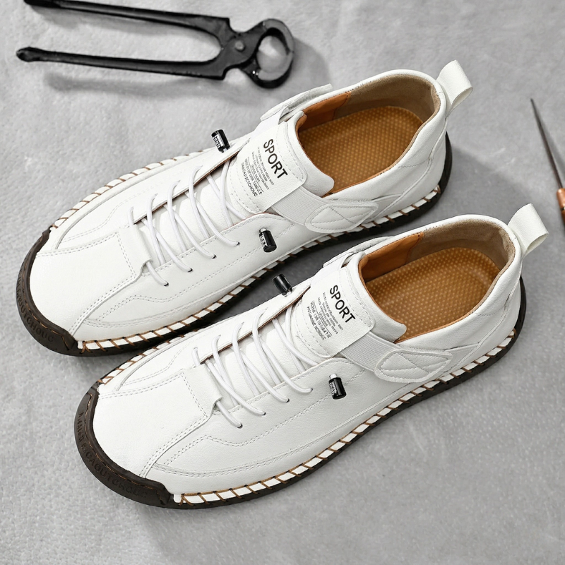 Handgemaakte leren sneakers Calder