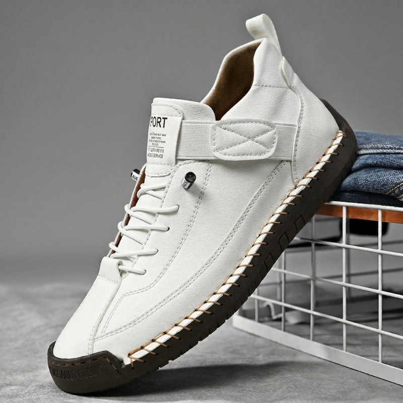 Handgemaakte leren sneakers Calder